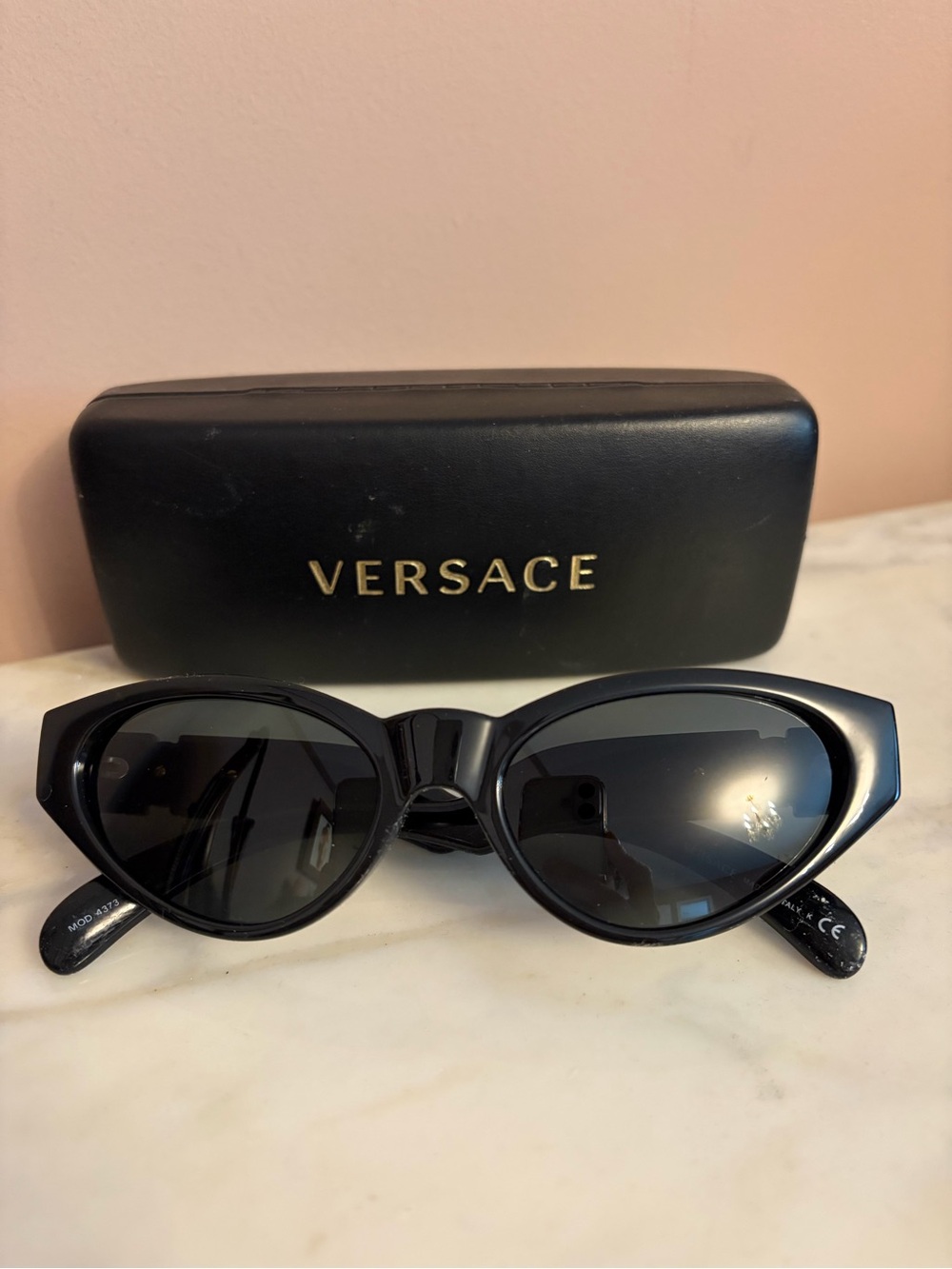Versace VE4373 Cat-Eye Medusa Sunglasses Black frames with Dark Lenses